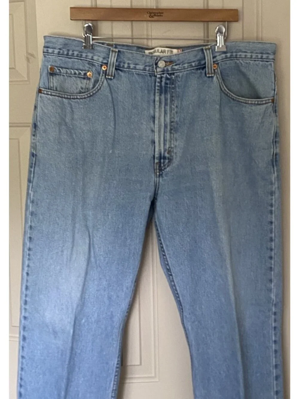 Levi's 505 Jeans Men's 40x33 Light Wash Straight Leg Red Tab Regular Fit